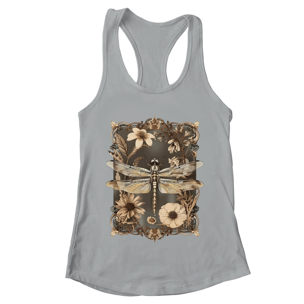 Dragonfly Floral Boho Wildflower Graphic Nature Garden Lover Shirt & Tank Top | teecentury