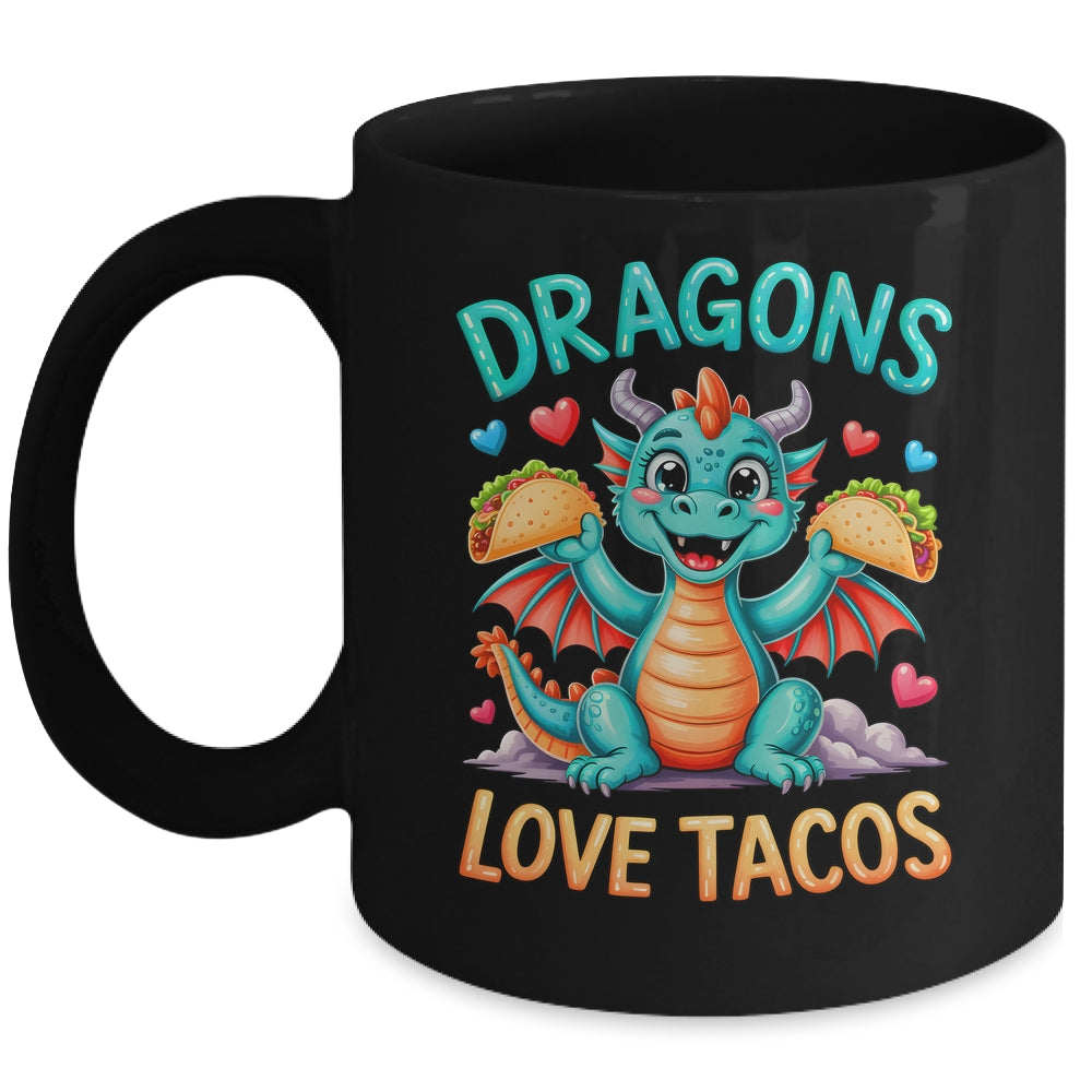 Dragons Love Tacos Costume Mexican Taco Dragon Kids Mexico Mug | teecentury