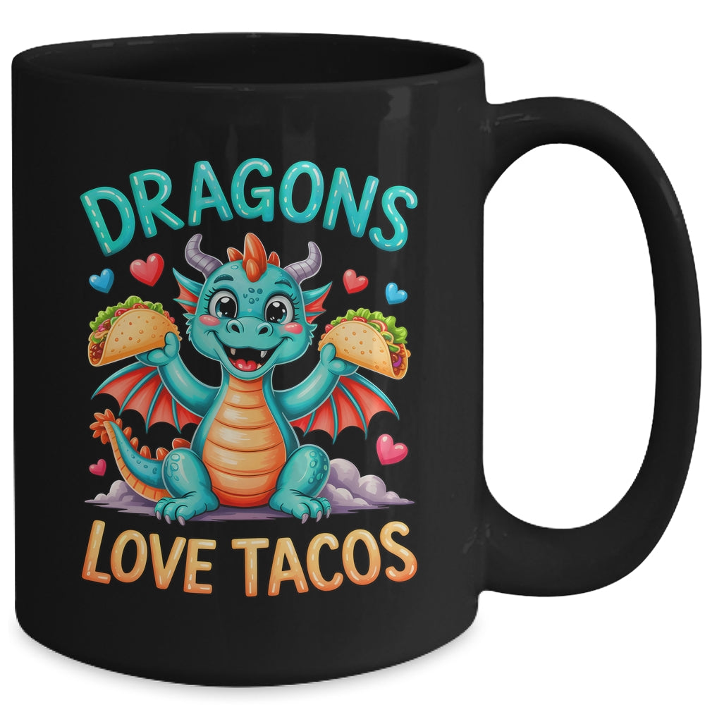 Dragons Love Tacos Costume Mexican Taco Dragon Kids Mexico Mug | teecentury