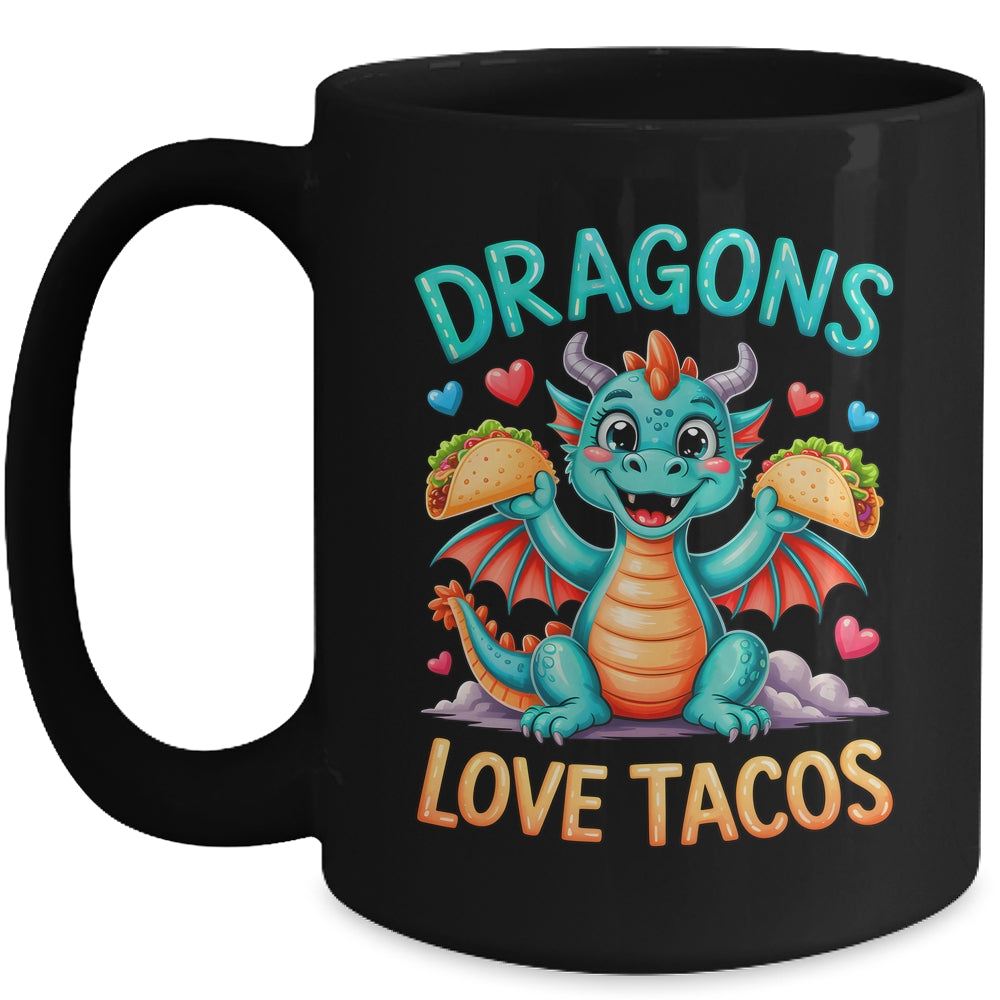 Dragons Love Tacos Costume Mexican Taco Dragon Kids Mexico Mug | teecentury