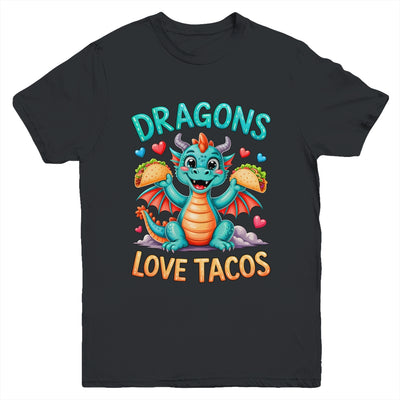 Dragons Love Tacos Costume Mexican Taco Dragon Kids Mexico Youth Shirt | teecentury