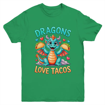 Dragons Love Tacos Costume Mexican Taco Dragon Kids Mexico Youth Shirt | teecentury