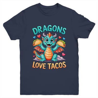 Dragons Love Tacos Costume Mexican Taco Dragon Kids Mexico Youth Shirt | teecentury