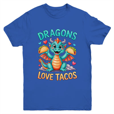Dragons Love Tacos Costume Mexican Taco Dragon Kids Mexico Youth Shirt | teecentury