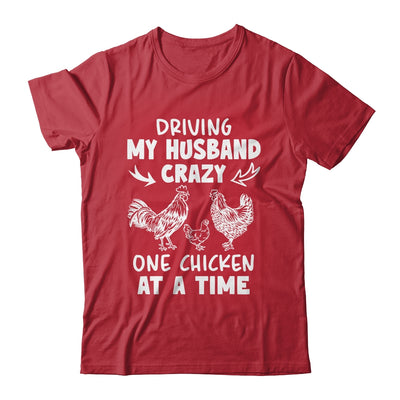 Driving My Husband Crazy Chicken Lady Funny Chicken Shirt & Tank Top | teecentury