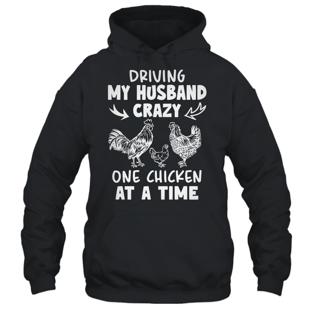 Driving My Husband Crazy Chicken Lady Funny Chicken Shirt & Tank Top | teecentury