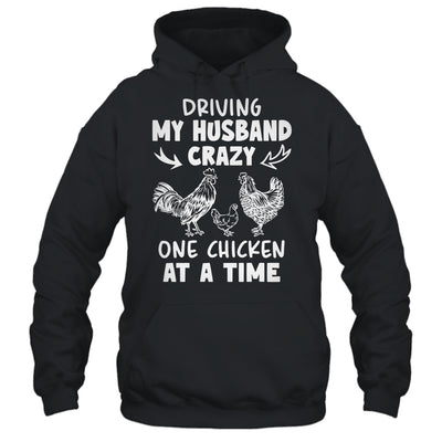 Driving My Husband Crazy Chicken Lady Funny Chicken Shirt & Tank Top | teecentury