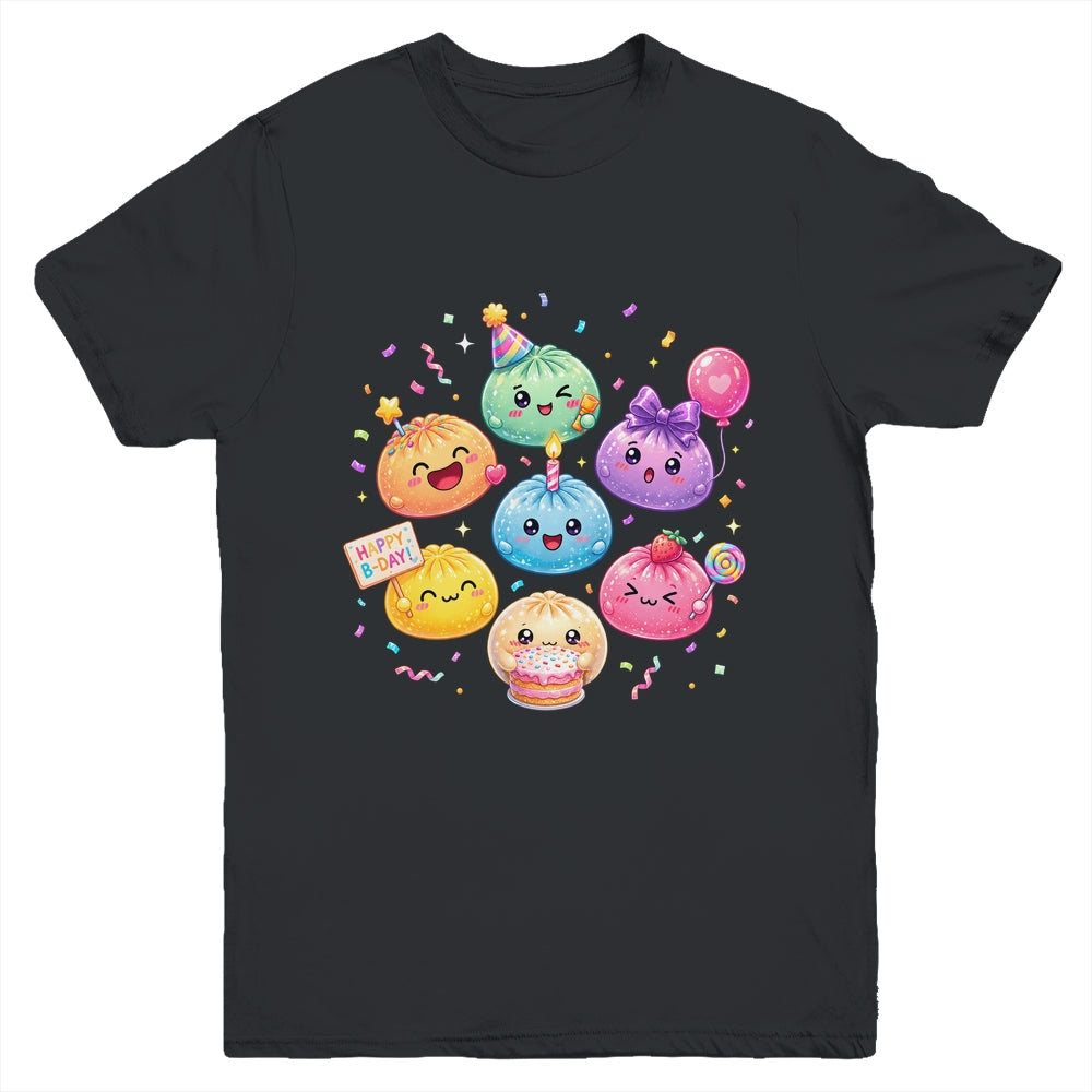 Dumpling Birthday Party Cute Dumplings Squishy Kids Girls Youth Shirt | teecentury
