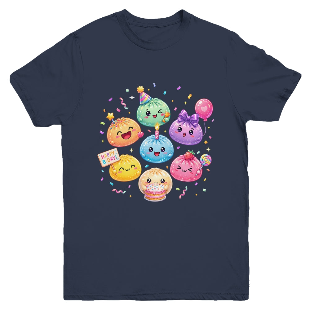 Dumpling Birthday Party Cute Dumplings Squishy Kids Girls Youth Shirt | teecentury