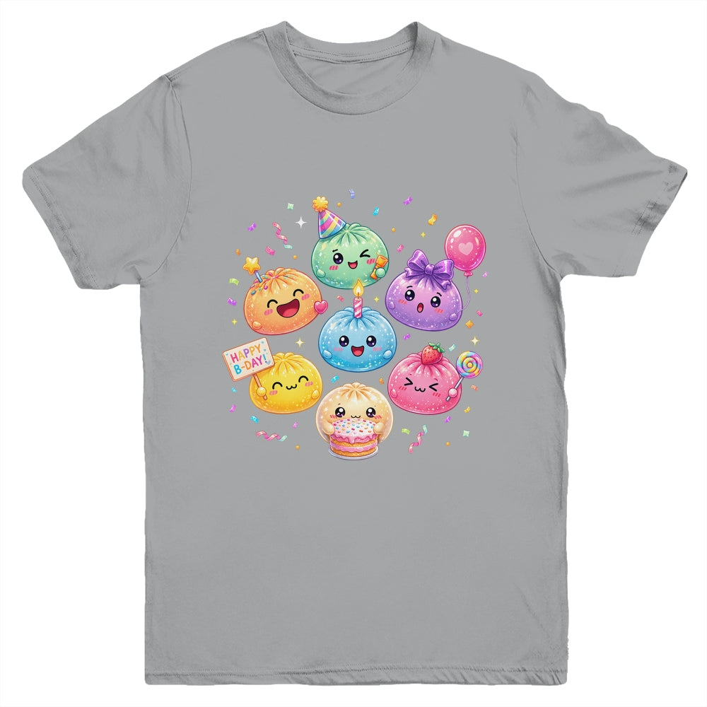 Dumpling Birthday Party Cute Dumplings Squishy Kids Girls Youth Shirt | teecentury