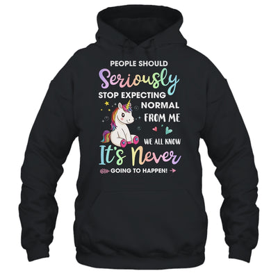 People Should Stop Expecting Normal From Me Unicorn T-Shirt & Tank Top | Teecentury.com