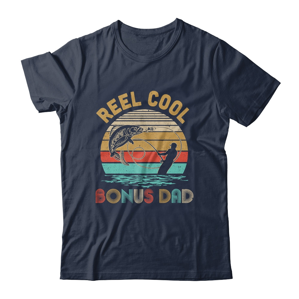 Vintage Reel Cool Bonus Dad Fish Fishing Father's Day Gift T-Shirt & Hoodie | Teecentury.com