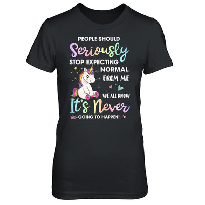 People Should Stop Expecting Normal From Me Unicorn T-Shirt & Tank Top | Teecentury.com