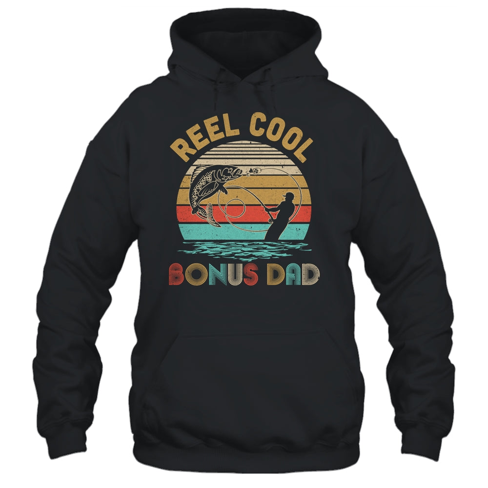 Vintage Reel Cool Bonus Dad Fish Fishing Father's Day Gift T-Shirt & Hoodie | Teecentury.com