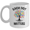 Each Dot Matters Colorful Tree Dot Day Polka Dot Mug | teecentury