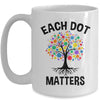 Each Dot Matters Colorful Tree Dot Day Polka Dot Mug | teecentury
