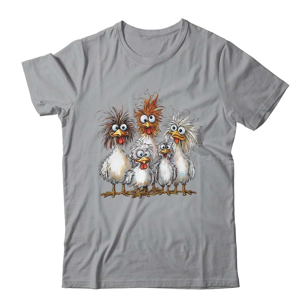 Eagerlys Colorful Funny Chicken Art Crazy Chicken Family Shirt & Tank Top | teecentury