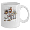 Eagerlys Colorful Funny Chicken Art Crazy Chicken Family Mug | teecentury