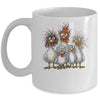 Eagerlys Colorful Funny Chicken Art Crazy Chicken Family Mug | teecentury