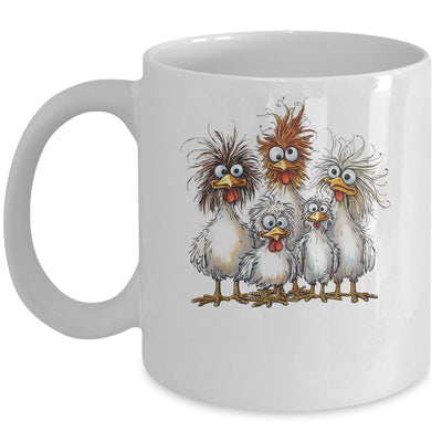 Eagerlys Colorful Funny Chicken Art Crazy Chicken Family Mug | teecentury