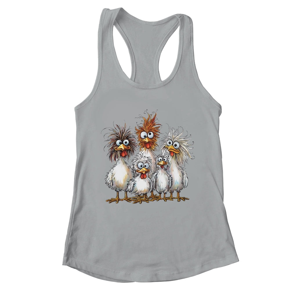 Eagerlys Colorful Funny Chicken Art Crazy Chicken Family Shirt & Tank Top | teecentury