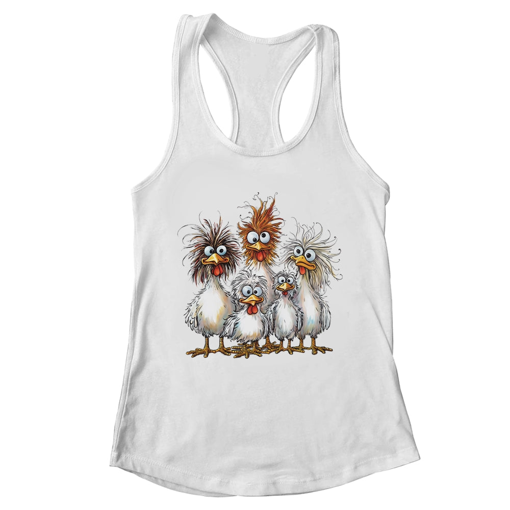 Eagerlys Colorful Funny Chicken Art Crazy Chicken Family Shirt & Tank Top | teecentury