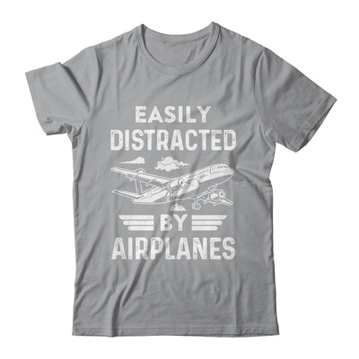 Easily Distracted By Airplanes Pilot Design For Men Funny Shirt & Hoodie | teecentury