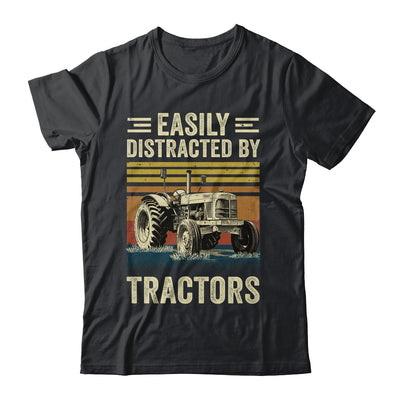 Easily Distracted By Tractor Art Men Farming Farmer Truck Shirt & Hoodie | teecentury