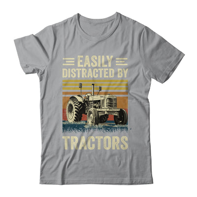 Easily Distracted By Tractor Art Men Farming Farmer Truck Shirt & Hoodie | teecentury