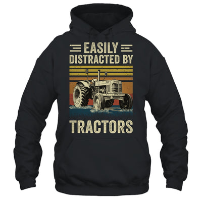 Easily Distracted By Tractor Art Men Farming Farmer Truck Shirt & Hoodie | teecentury