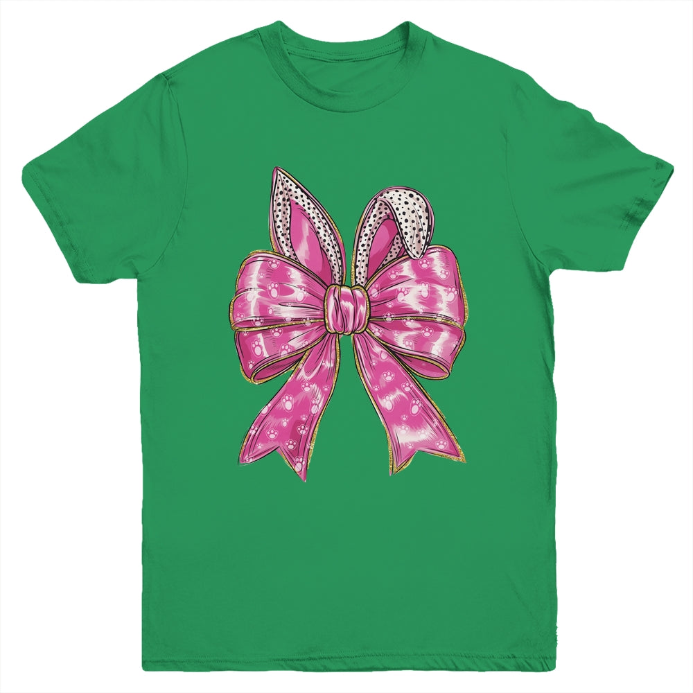 Easter Bunny Coquette Easter Day Happy Women Girls Jesus Youth Shirt | teecentury