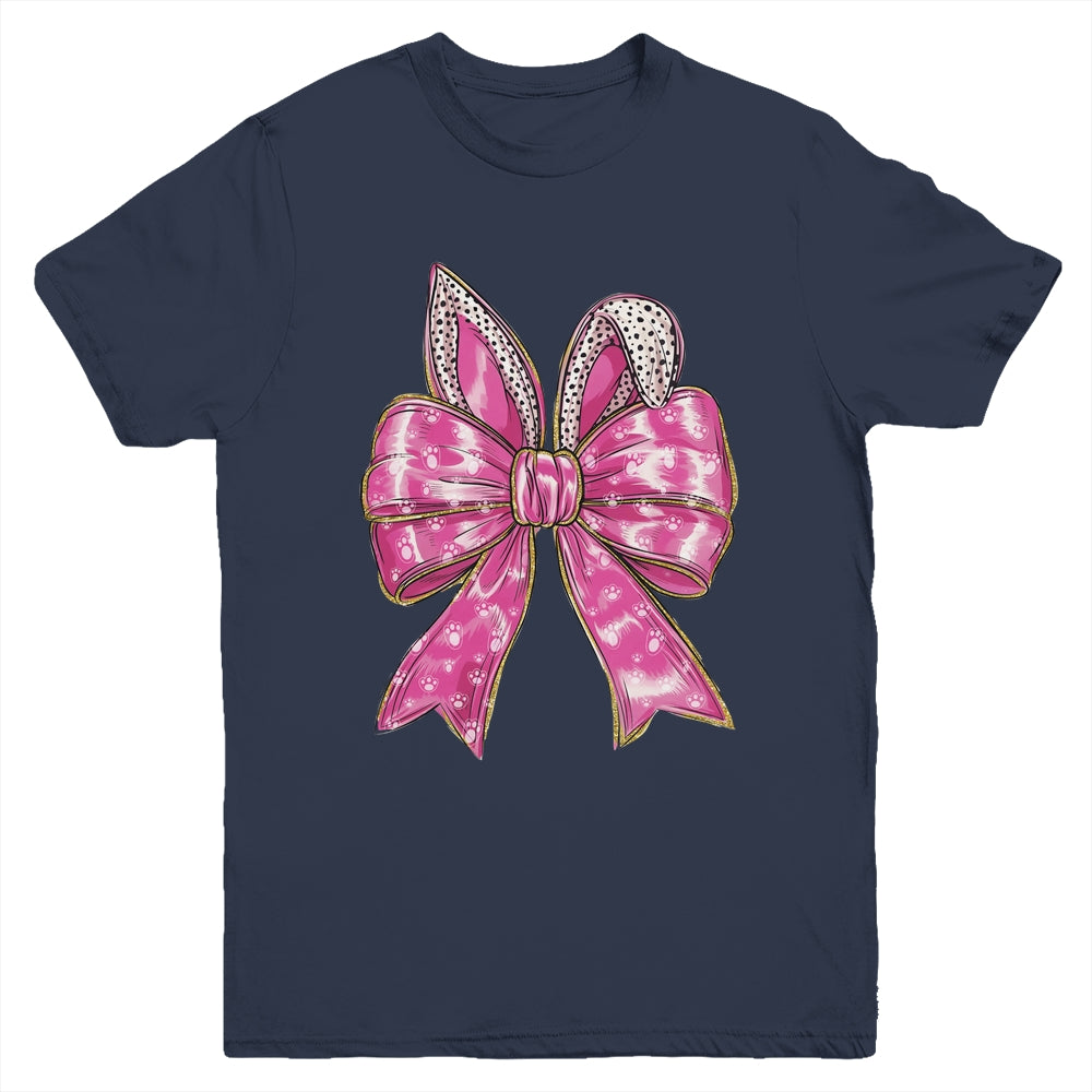 Easter Bunny Coquette Easter Day Happy Women Girls Jesus Youth Shirt | teecentury