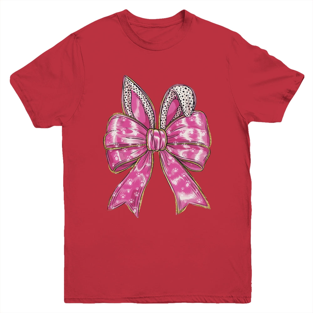 Easter Bunny Coquette Easter Day Happy Women Girls Jesus Youth Shirt | teecentury
