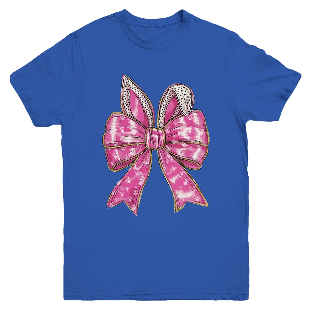 Easter Bunny Coquette Easter Day Happy Women Girls Jesus Youth Shirt | teecentury