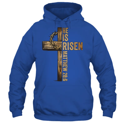 Easter Cross He Is Risen Jesus Christian Men Women Kids Shirt & Hoodie | teecentury