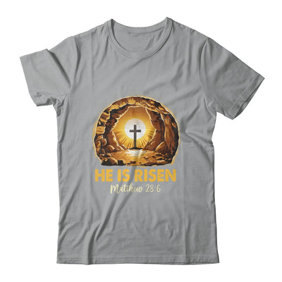 Easter He Is Risen Cross Matthew Jesus Christian Men Women Shirt & Hoodie | teecentury