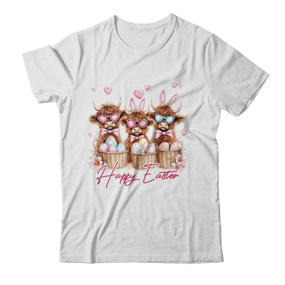 Easter Highland Cow Cute Cow Easter Retro Happy Easter Shirt & Sweatshirt | teecentury