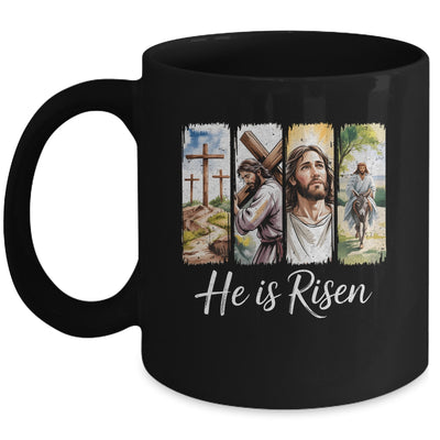 Easter Jesus He Is Risen 4 Scenes Christian Men Women Mug | teecentury