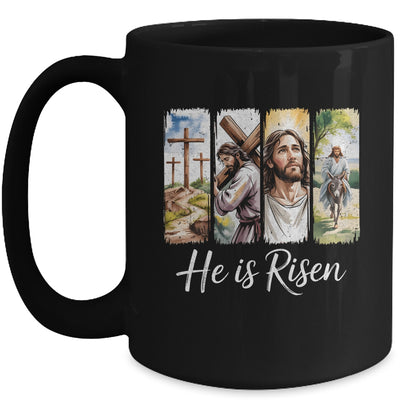 Easter Jesus He Is Risen 4 Scenes Christian Men Women Mug | teecentury