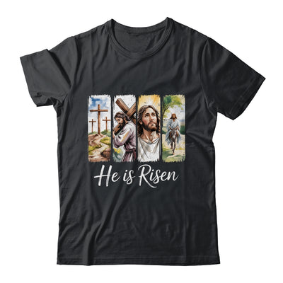 Easter Jesus He Is Risen 4 Scenes Christian Men Women Shirt & Hoodie | teecentury