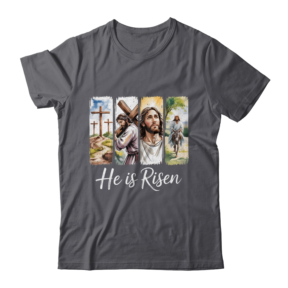Easter Jesus He Is Risen 4 Scenes Christian Men Women Shirt & Hoodie | teecentury