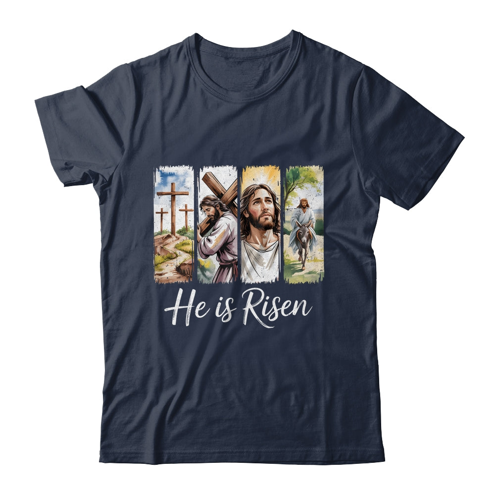 Easter Jesus He Is Risen 4 Scenes Christian Men Women Shirt & Hoodie | teecentury