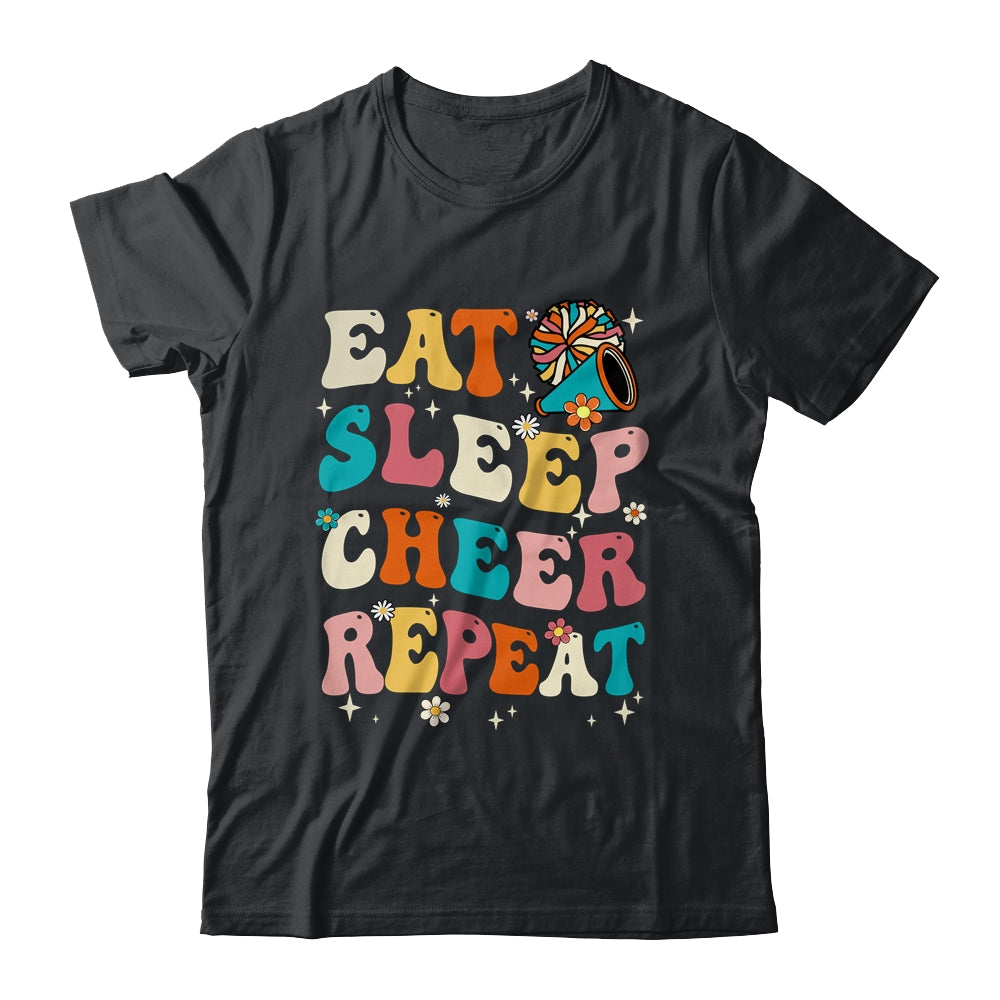Eat Sleep Cheer Repeat Cheerleader Cheerleading Women Girls Shirt & Tank Top | teecentury