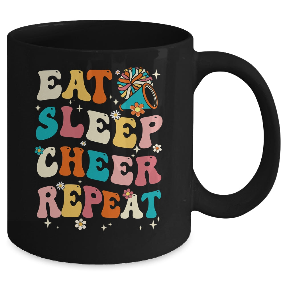 Eat Sleep Cheer Repeat Cheerleader Cheerleading Women Girls Mug | teecentury