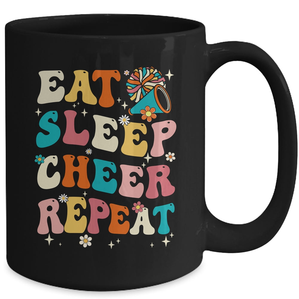 Eat Sleep Cheer Repeat Cheerleader Cheerleading Women Girls Mug | teecentury
