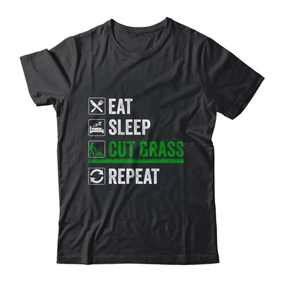 Eat Sleep Cut Grass Landscaping Funny Lawn Mowing Lawn Mower Shirt & Tank Top | teecentury