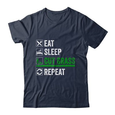 Eat Sleep Cut Grass Landscaping Funny Lawn Mowing Lawn Mower Shirt & Tank Top | teecentury