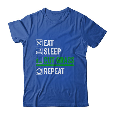 Eat Sleep Cut Grass Landscaping Funny Lawn Mowing Lawn Mower Shirt & Tank Top | teecentury
