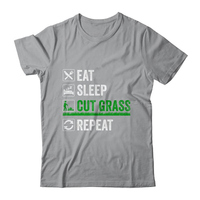 Eat Sleep Cut Grass Landscaping Funny Lawn Mowing Lawn Mower Shirt & Tank Top | teecentury