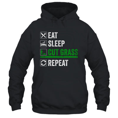 Eat Sleep Cut Grass Landscaping Funny Lawn Mowing Lawn Mower Shirt & Tank Top | teecentury